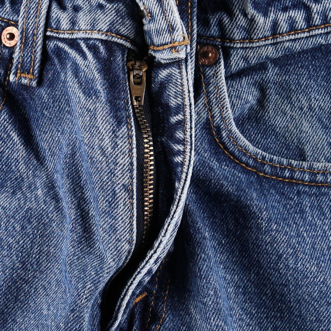 1990'S Levi's 550 Relaxed Fit Tapered Denim Pants, Made in USA, Women's Size L (equivalent to W27), Vintage. cotton blue type Vintage Second Hand