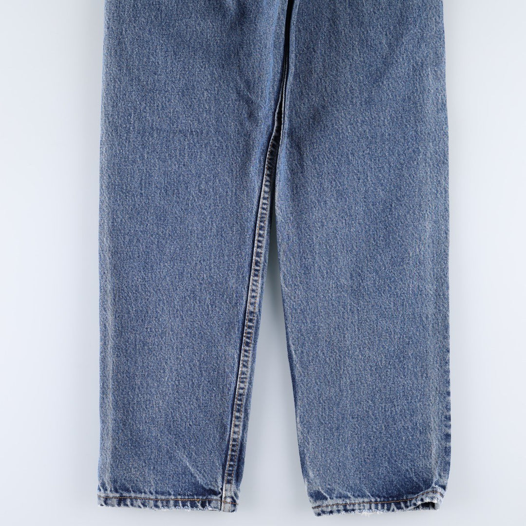 1990'S Levi's 550 Relaxed Fit Tapered Denim Pants, Made in USA, Women's Size L (equivalent to W27), Vintage. cotton blue type Vintage Second Hand