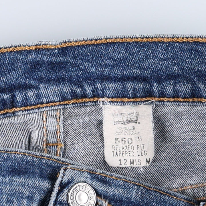 2000'S Levi's 550 Relaxed Fit Tapered Leg Denim Pants, Women's Size L (W29) cotton blue type Vintage Second Hand