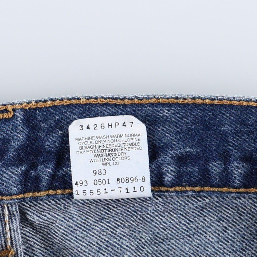 00'S Levi's 550 Relaxed Fit Tapered Leg Tapered Denim Pants Women's L (w28) cotton blue type Vintage Second Hand
