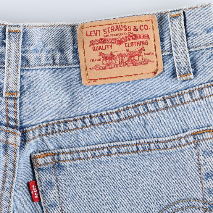 Levi's 550 Relaxed Tapered Denim Pants, Women's Size L (equivalent to W30) cotton blue type Vintage Second Hand