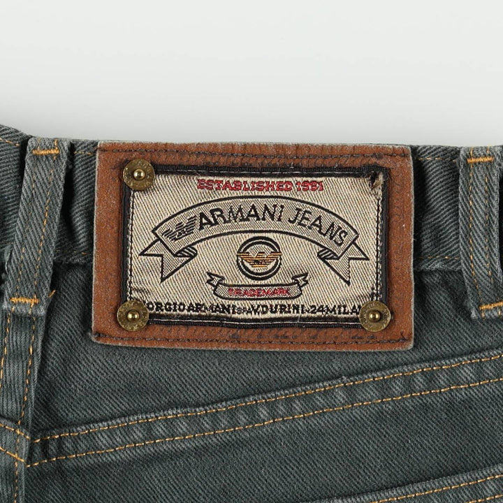 Giorgio Armani Jeans Straight Denim Pants, Women's Size M (W26) unclear green type Vintage Second Hand