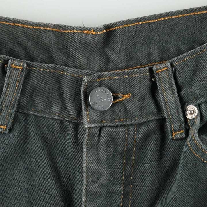 Giorgio Armani Jeans Straight Denim Pants, Women's Size M (W26) unclear green type Vintage Second Hand