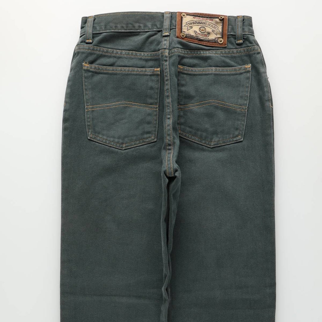 Giorgio Armani Jeans Straight Denim Pants, Women's Size M (W26) unclear green type Vintage Second Hand