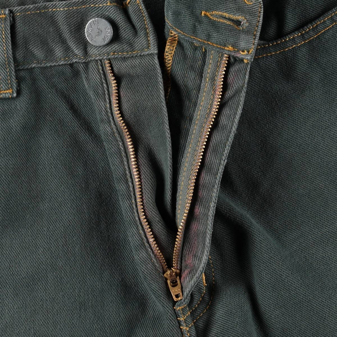 Giorgio Armani Jeans Straight Denim Pants, Women's Size M (W26) unclear green type Vintage Second Hand