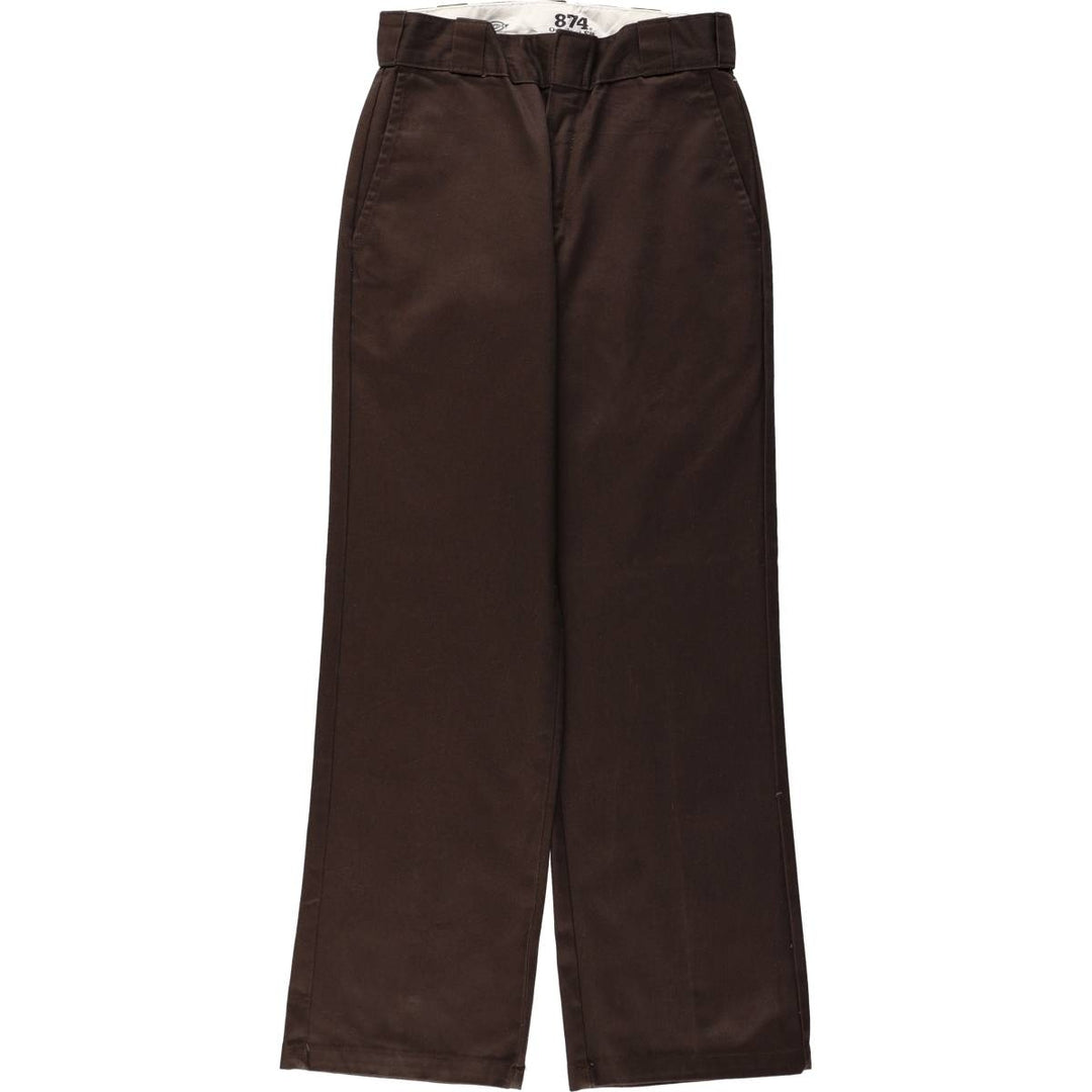 Dickies 874 Original Fit Work Pants, Women's Size L (W28) polyester brown type Vintage Second Hand