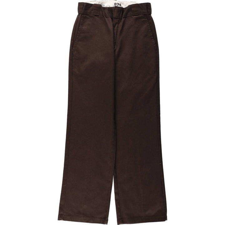 Dickies 874 Original Fit Work Pants, Women's Size L (W28) polyester brown type Vintage Second Hand