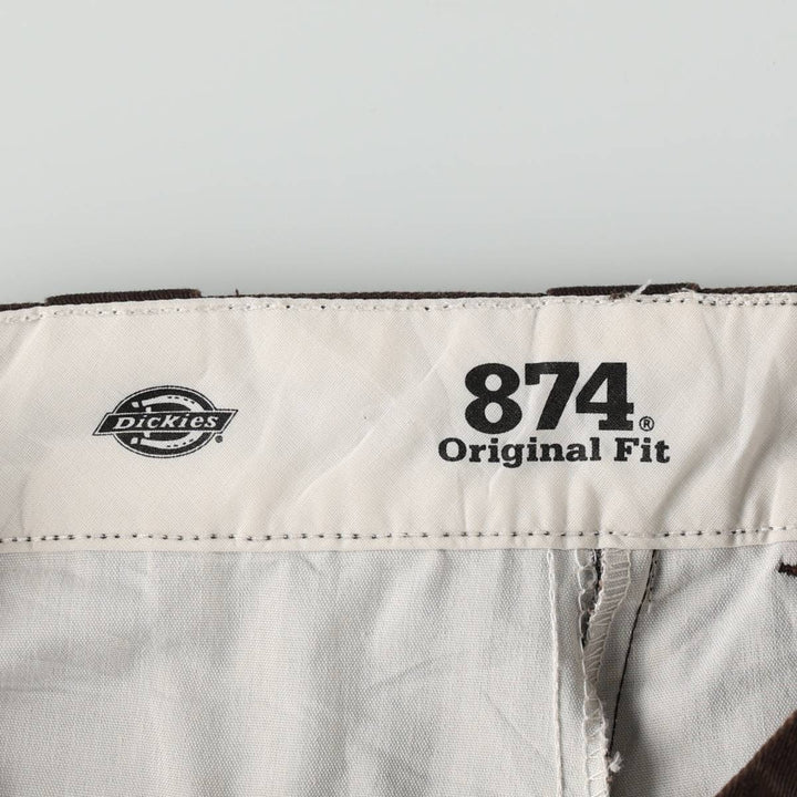 Dickies 874 Original Fit Work Pants, Women's Size L (W28) polyester brown type Vintage Second Hand