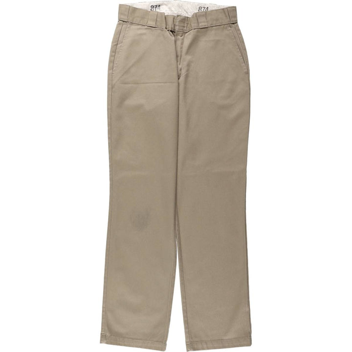 Dickies 874 Original Fit Work Pants Women's L (w30) polyester Beige type Vintage Second Hand