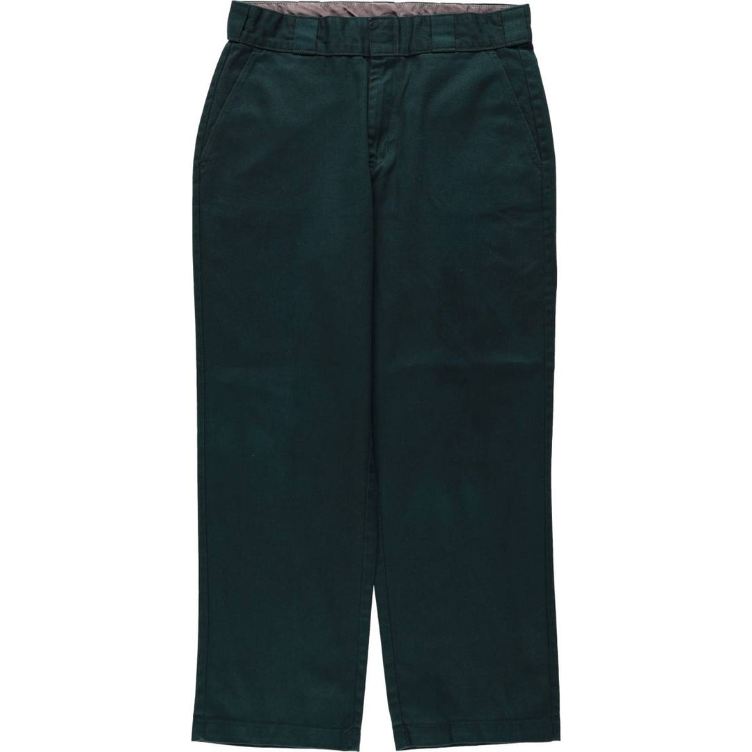 Dickies Work Pants Women's XL (w31) polyester Green type dark green Vintage Second Hand
