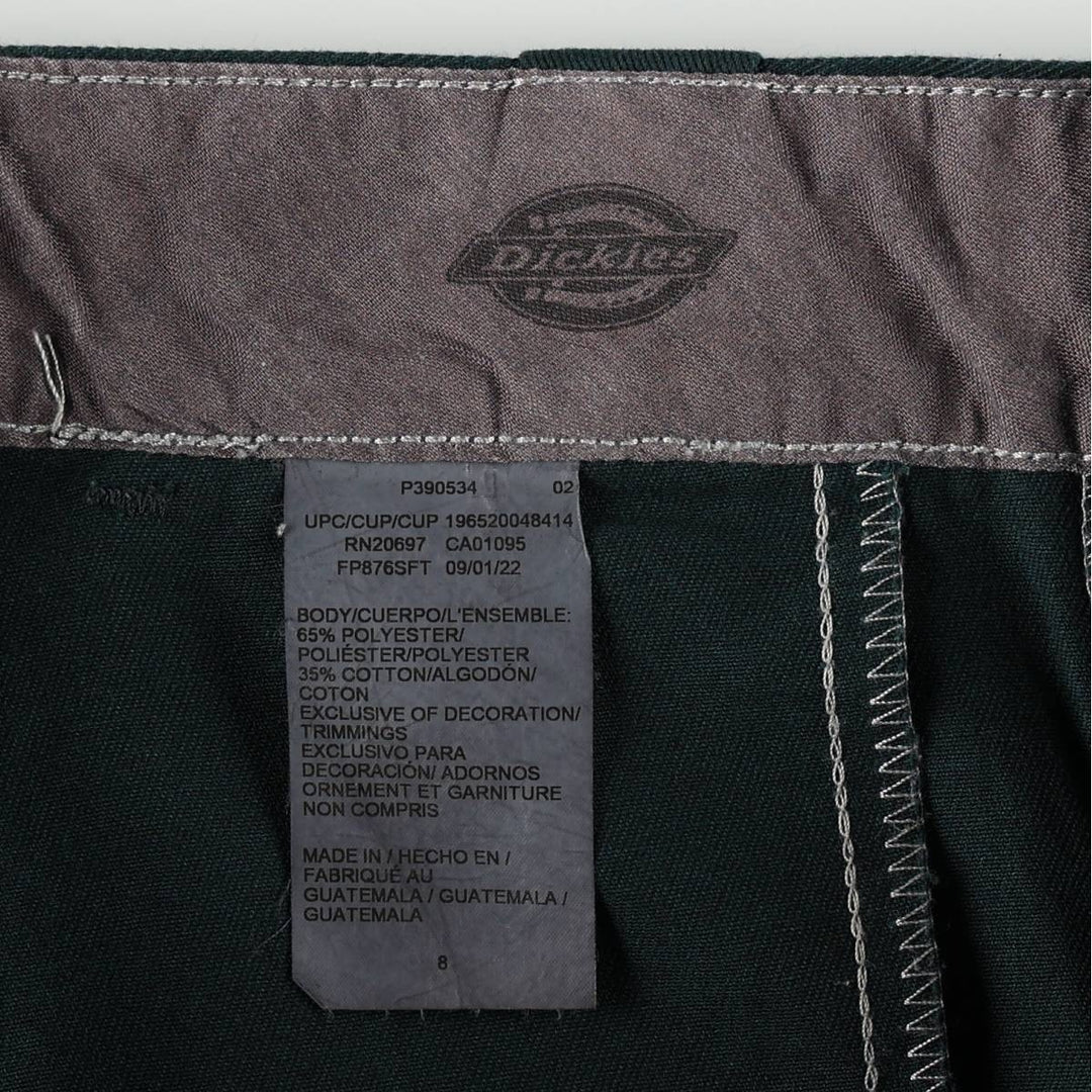 Dickies Work Pants Women's XL (w31) polyester Green type dark green Vintage Second Hand