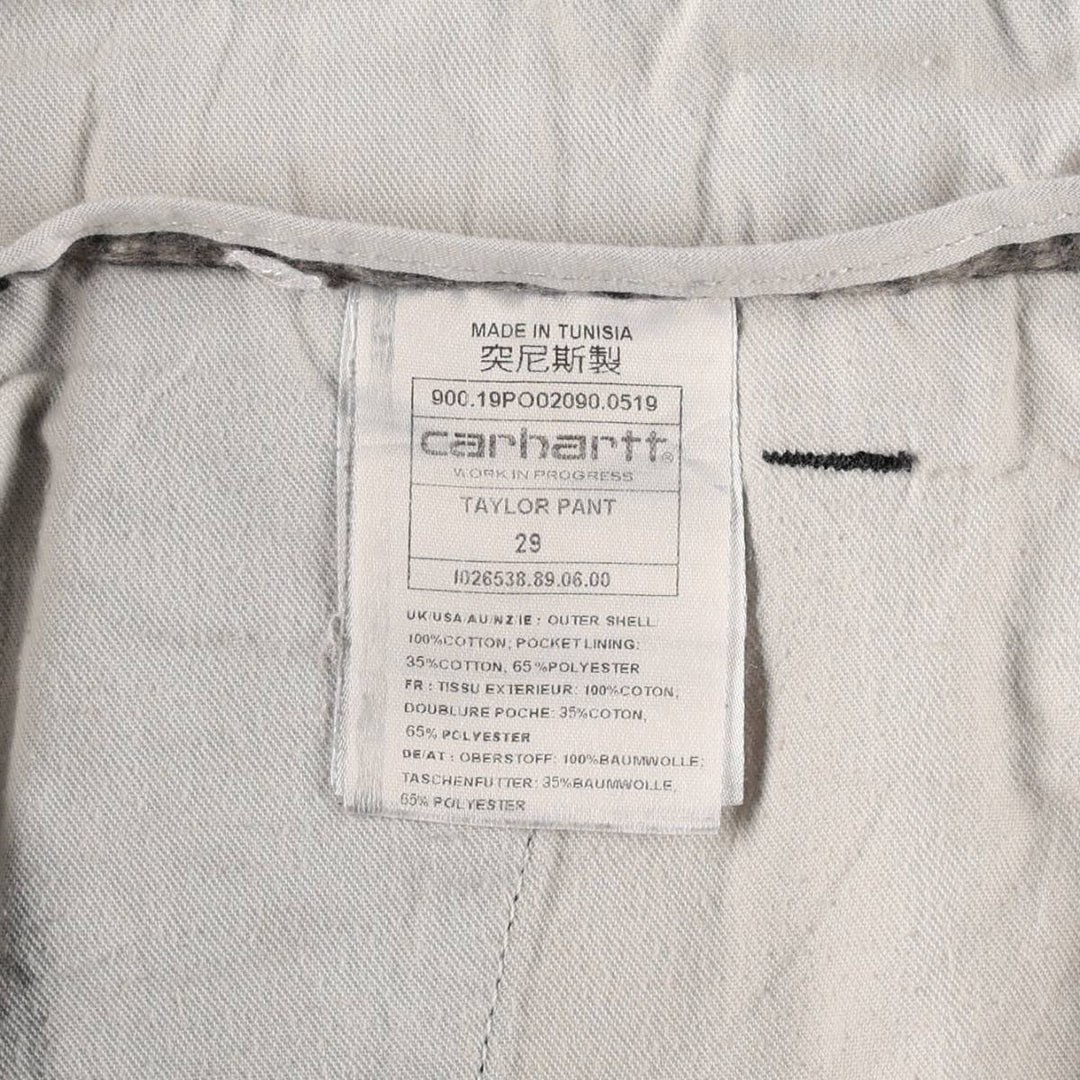 Carhartt WIP TAYLOR PANT Work Pants, Women's XL (equivalent to W31) cotton black type Vintage Second Hand