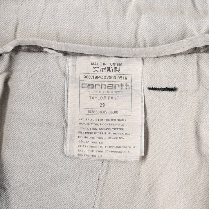 Carhartt WIP TAYLOR PANT Work Pants, Women's XL (equivalent to W31) cotton black type Vintage Second Hand