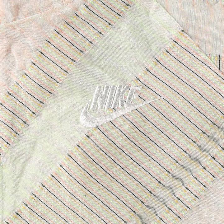 Nike Stripe Pattern Hooded Windbreaker, Women's Size XS (approx.) polyester white type Vintage Second Hand