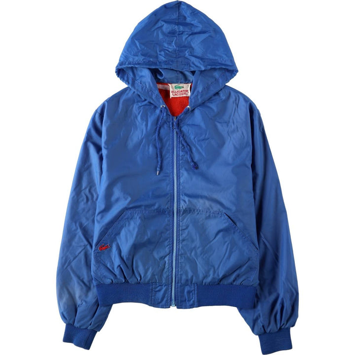 70s-80'S Lacoste ALLIGATOR Nylon Parka, Women's Size M (approx.), Vintage unclear blue type Vintage Second Hand