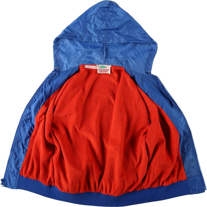 70s-80'S Lacoste ALLIGATOR Nylon Parka, Women's Size M (approx.), Vintage unclear blue type Vintage Second Hand