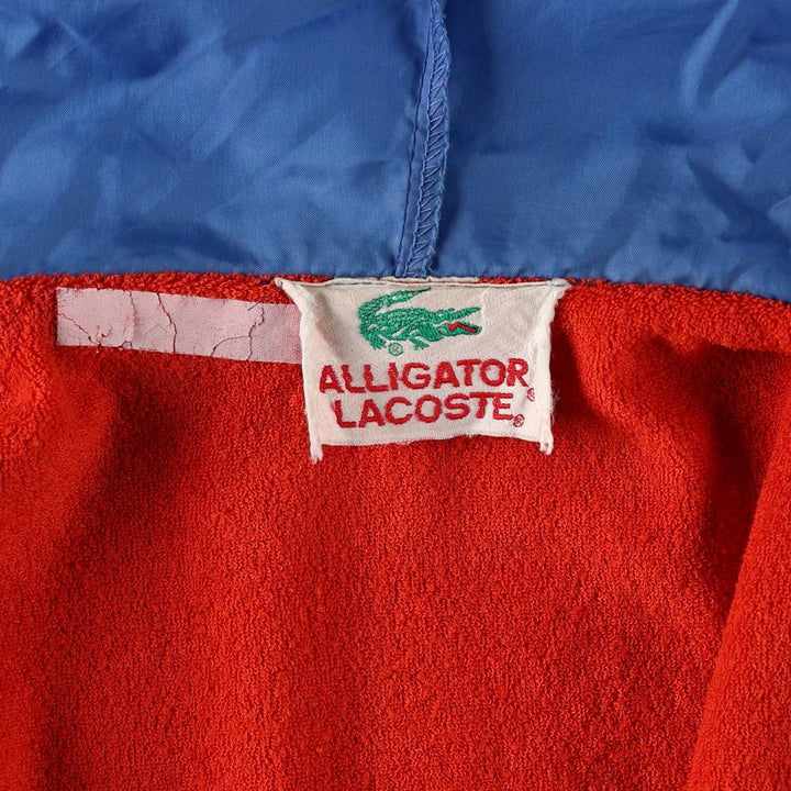 70s-80'S Lacoste ALLIGATOR Nylon Parka, Women's Size M (approx.), Vintage unclear blue type Vintage Second Hand