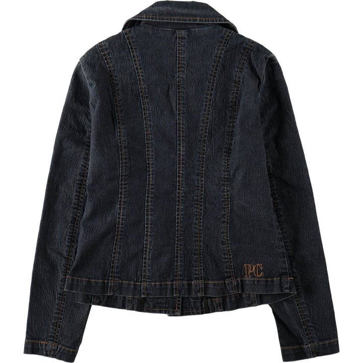 Pierre Cardin denim tailored jacket, women's size M (approx.) cotton navy blue type Vintage Second Hand