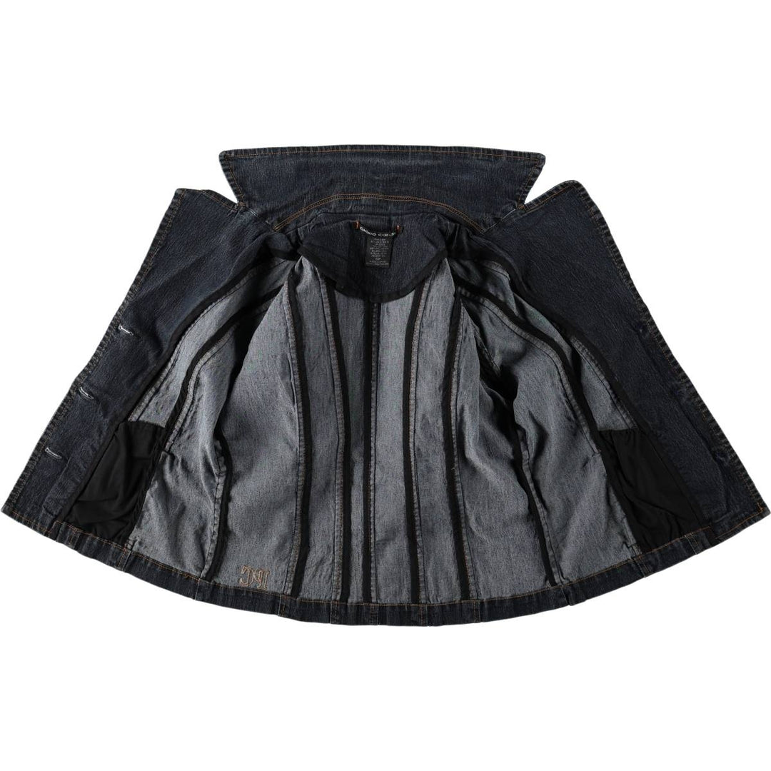 Pierre Cardin denim tailored jacket, women's size M (approx.) cotton navy blue type Vintage Second Hand