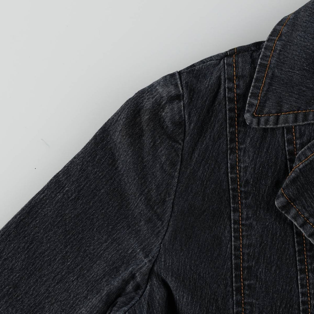 Pierre Cardin denim tailored jacket, women's size M (approx.) cotton navy blue type Vintage Second Hand