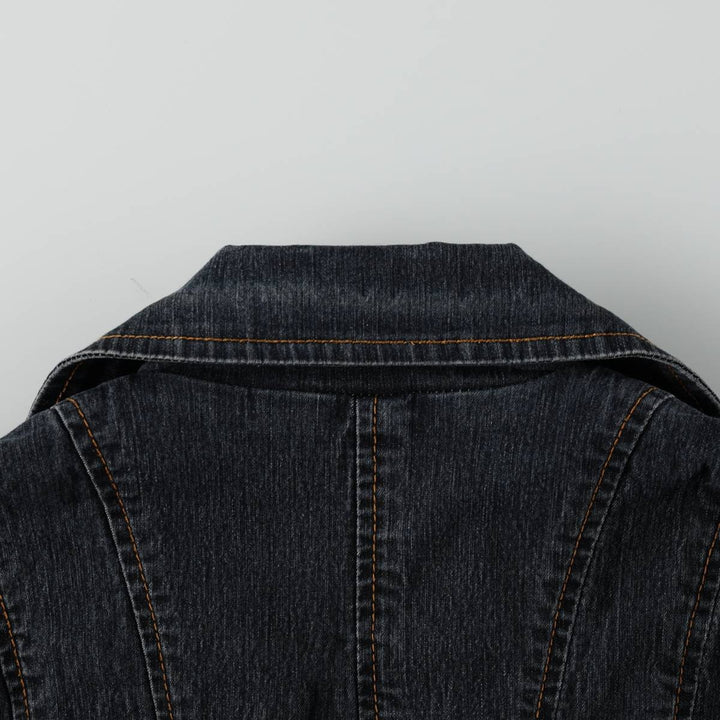 Pierre Cardin denim tailored jacket, women's size M (approx.) cotton navy blue type Vintage Second Hand