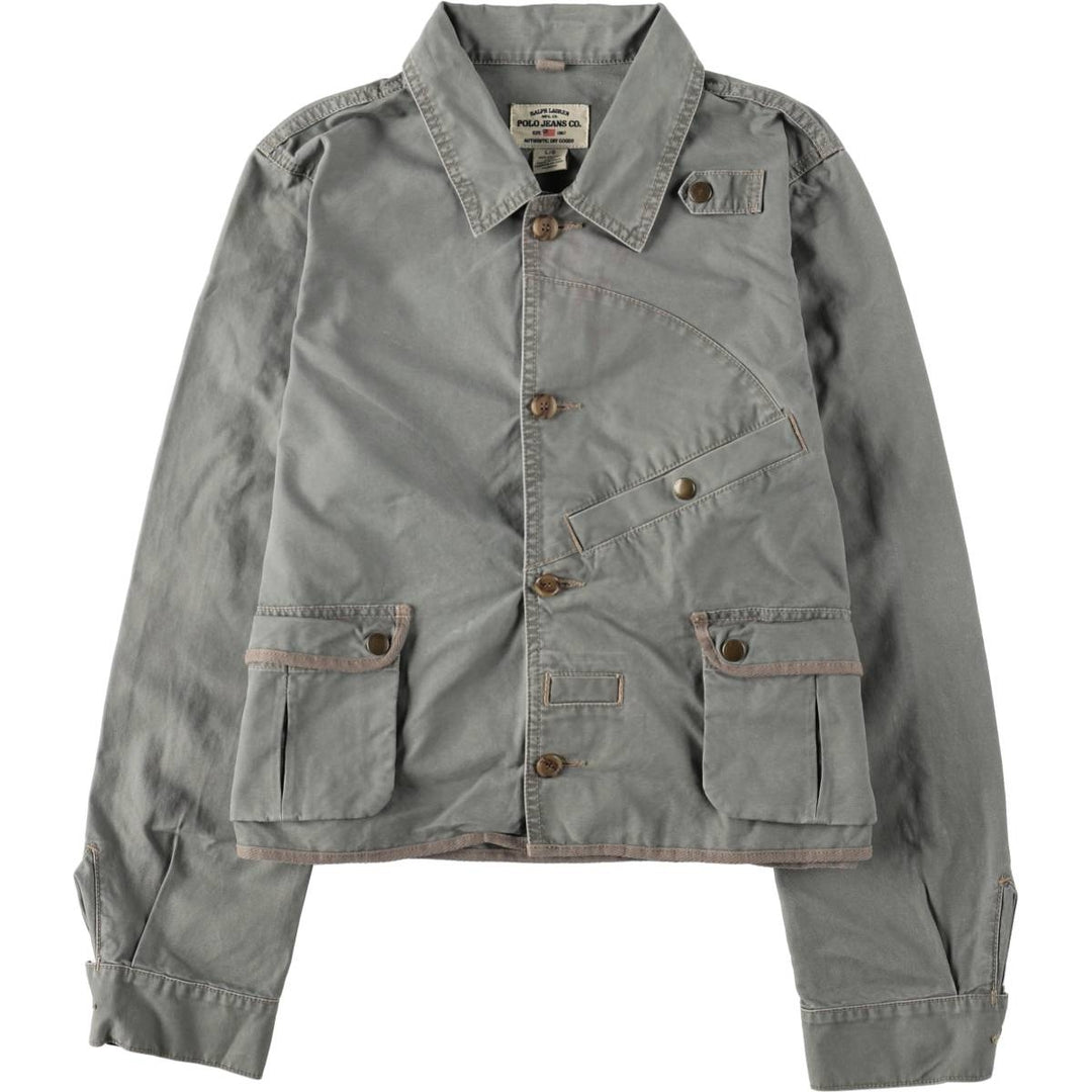 2000'S Ralph Lauren POLO JEANS COMPANY Cotton Jacket, Women's Size L (approx.) cotton gray type Vintage Second Hand