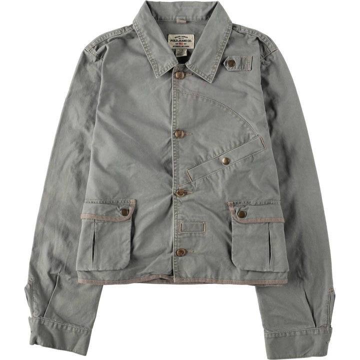 2000'S Ralph Lauren POLO JEANS COMPANY Cotton Jacket, Women's Size L (approx.) cotton gray type Vintage Second Hand