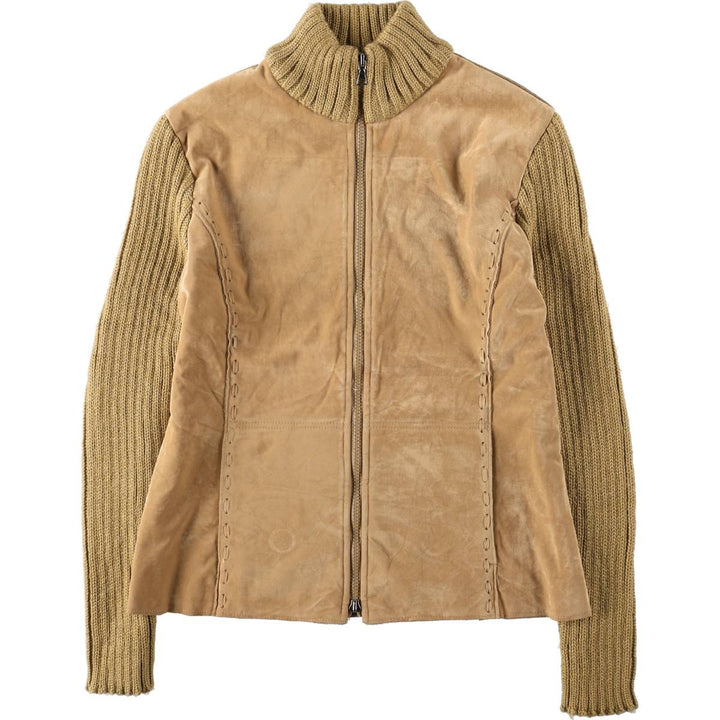 Fionella Wool Jacket, Women's Size M (approx.) wool beige type brown Vintage Second Hand