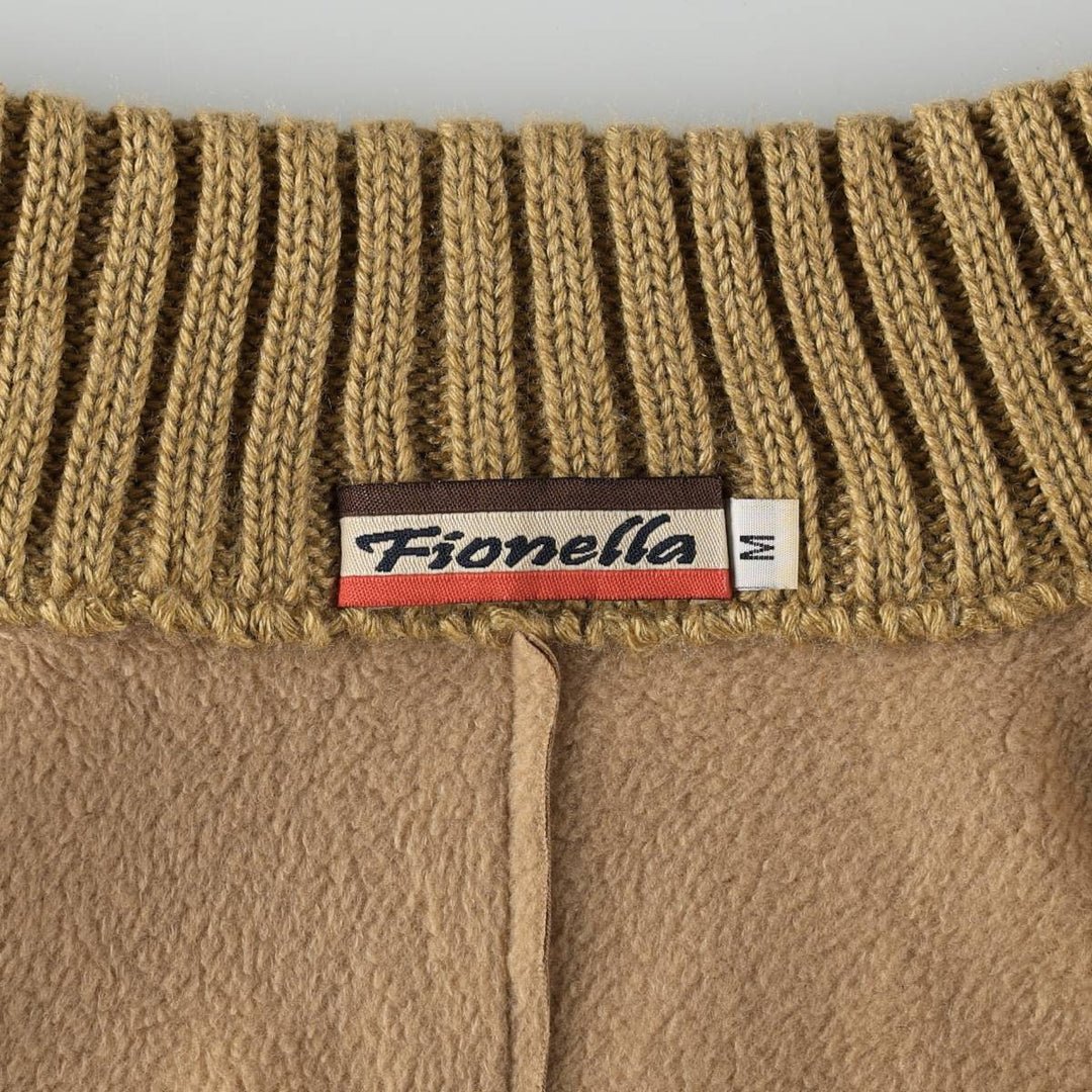 Fionella Wool Jacket, Women's Size M (approx.) wool beige type brown Vintage Second Hand