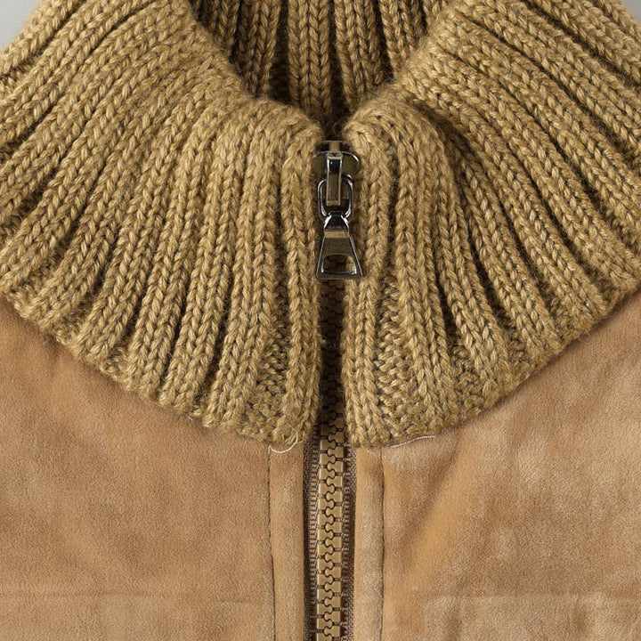 Fionella Wool Jacket, Women's Size M (approx.) wool beige type brown Vintage Second Hand