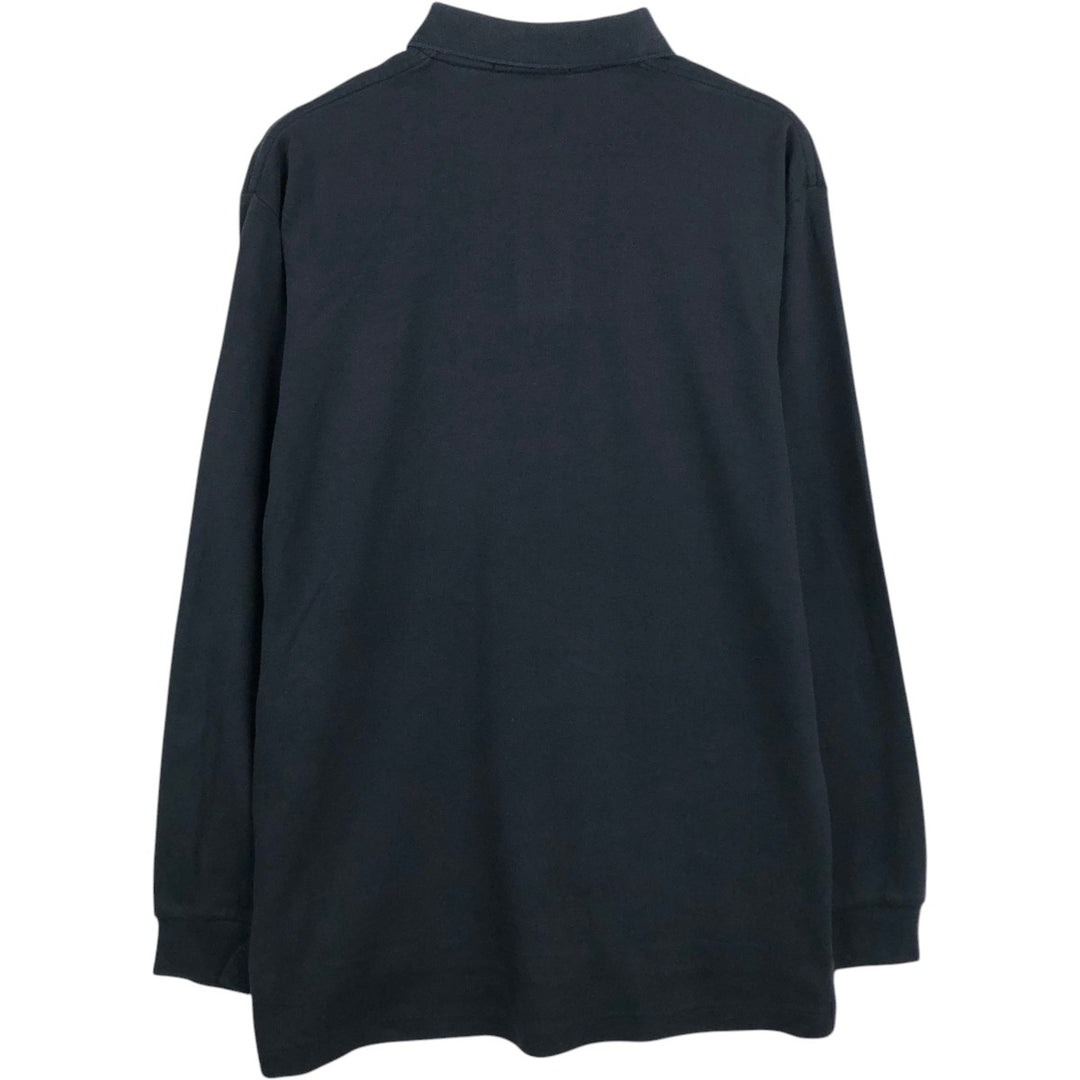 Ralph Lauren POLO by Ralph Lauren long sleeve polo shirt, men's size M cotton black type Vintage Second Hand