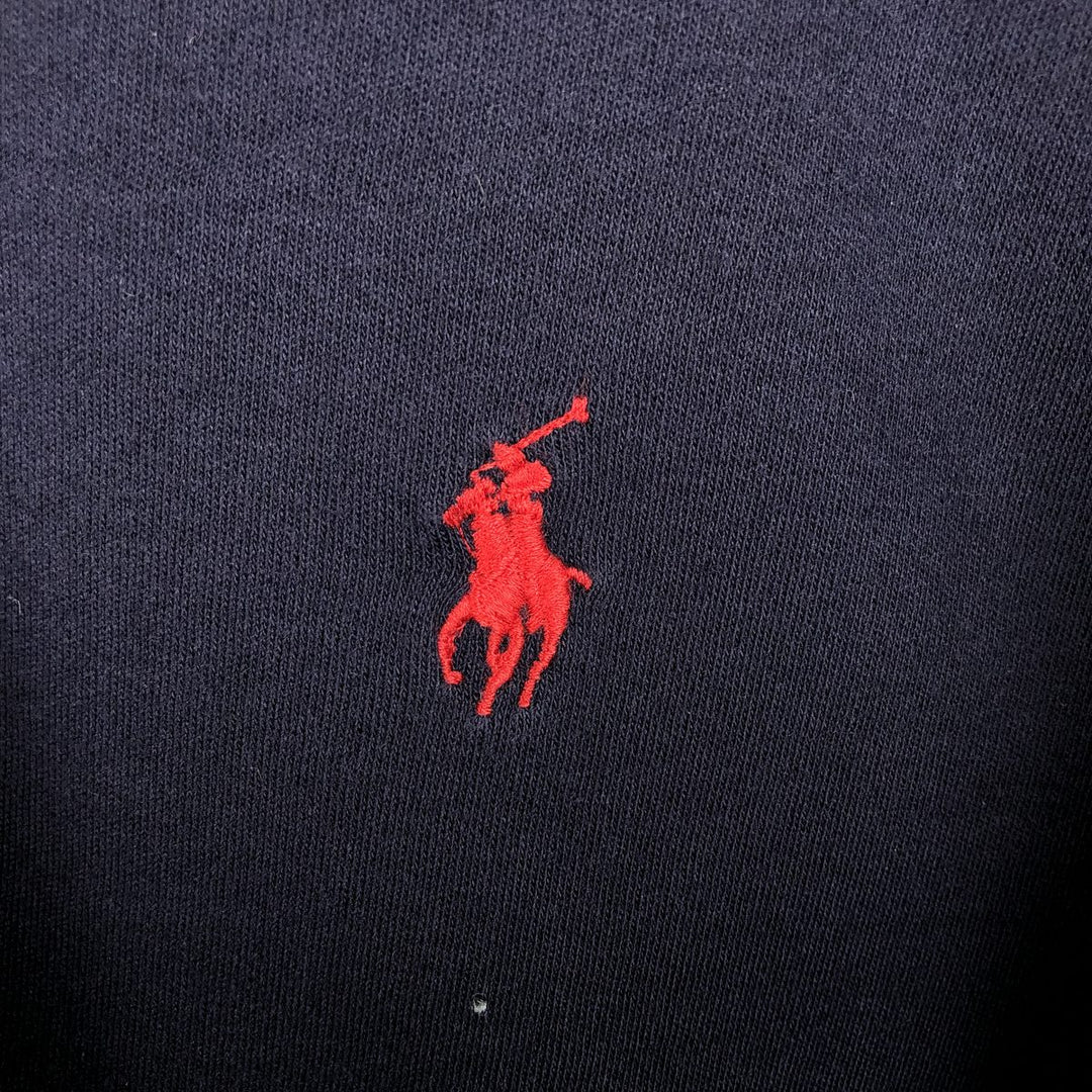 Ralph Lauren POLO by Ralph Lauren long sleeve polo shirt, men's size M cotton navy blue type Vintage Second Hand