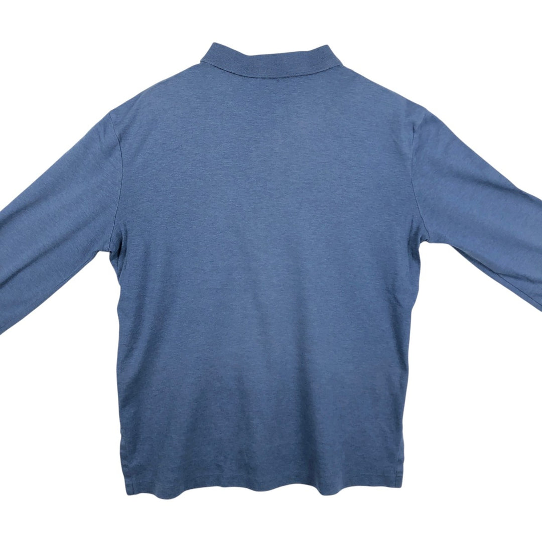 Ralph Lauren POLO RALPH LAUREN long-sleeved polo shirt, men's size L cotton Blue type light blue Vintage Second Hand