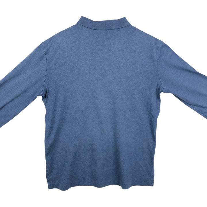 Ralph Lauren POLO RALPH LAUREN long-sleeved polo shirt, men's size L cotton Blue type light blue Vintage Second Hand
