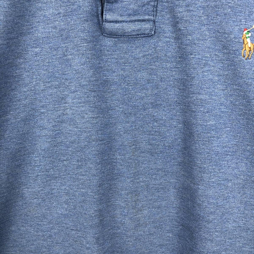 Ralph Lauren POLO RALPH LAUREN long-sleeved polo shirt, men's size L cotton Blue type light blue Vintage Second Hand