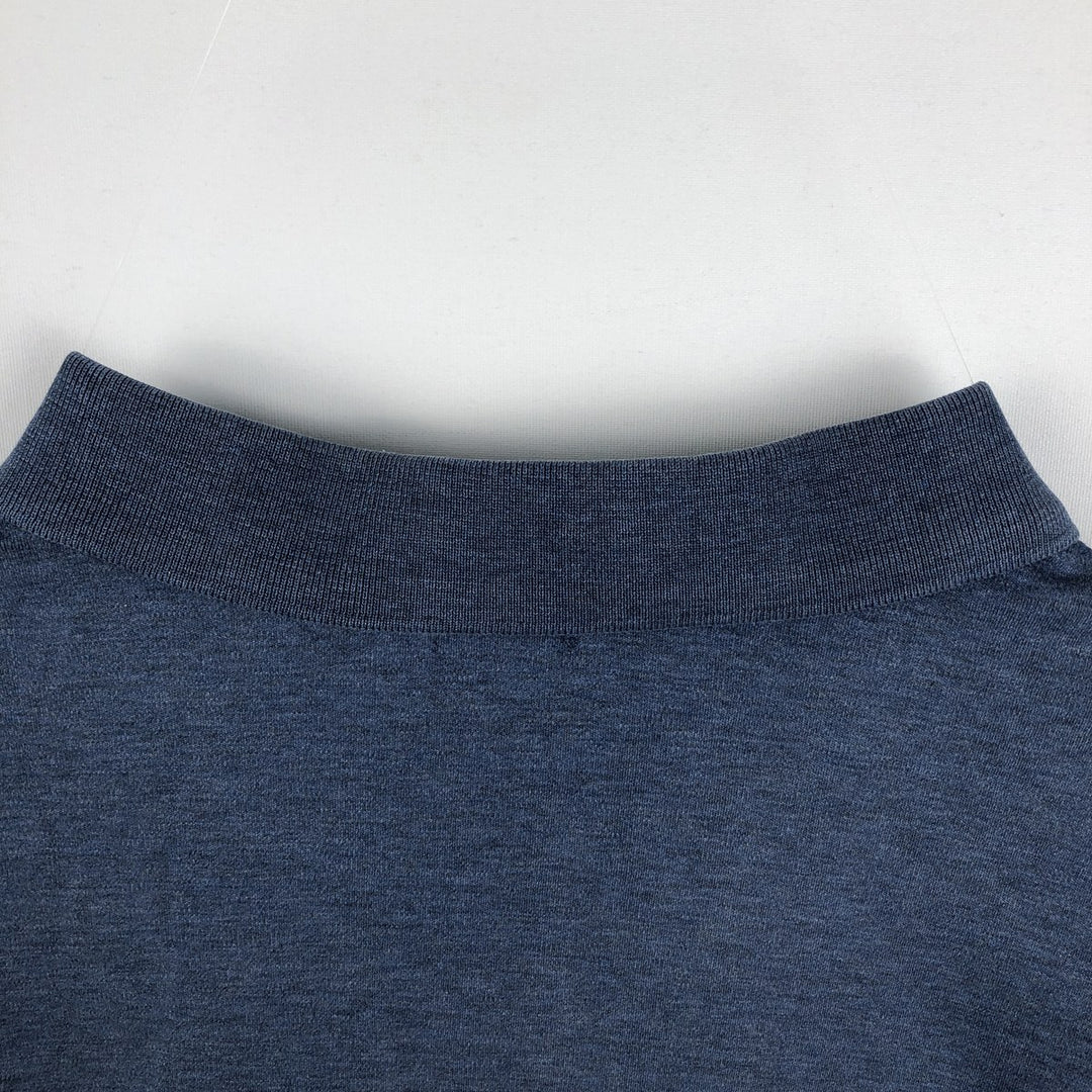 Ralph Lauren POLO RALPH LAUREN long-sleeved polo shirt, men's size L cotton Blue type light blue Vintage Second Hand