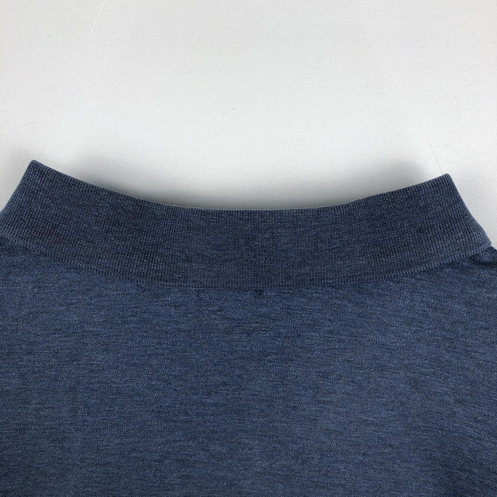 Ralph Lauren POLO RALPH LAUREN long-sleeved polo shirt, men's size L cotton Blue type light blue Vintage Second Hand
