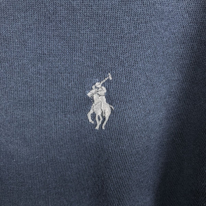 Ralph Lauren POLO RALPH LAUREN long-sleeved polo shirt, men's size L cotton navy blue type Vintage Second Hand