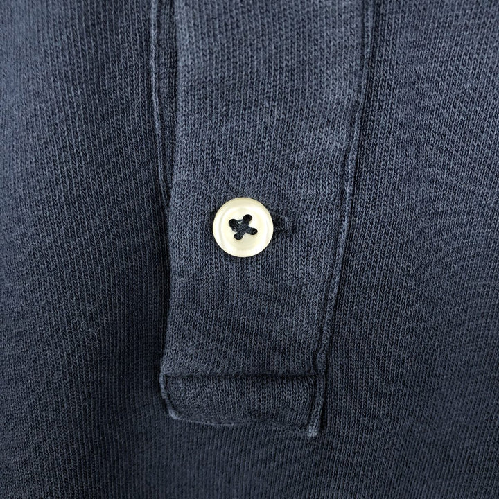 Ralph Lauren POLO RALPH LAUREN long-sleeved polo shirt, men's size L cotton navy blue type Vintage Second Hand