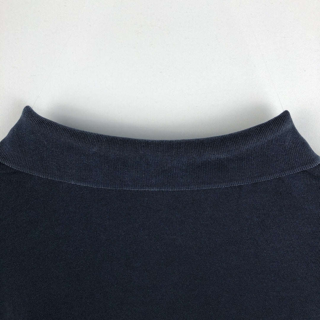 Ralph Lauren POLO RALPH LAUREN long-sleeved polo shirt, men's size L cotton navy blue type Vintage Second Hand