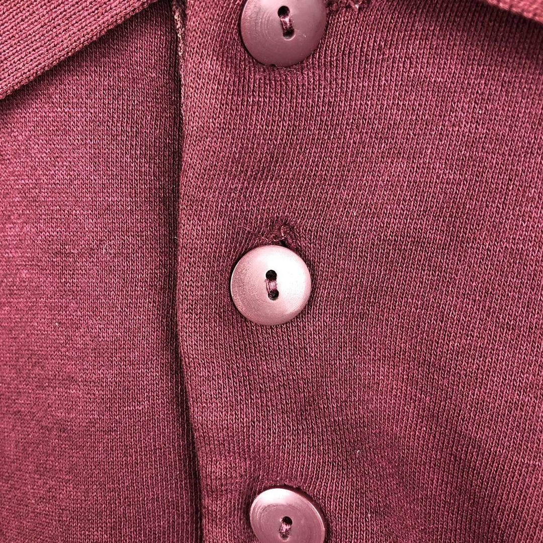 90'S CHEETAH Half-Button Sweatshirt, Men's Size L (Equivalent), Vintage polyester Red type red-purple Vintage Second Hand