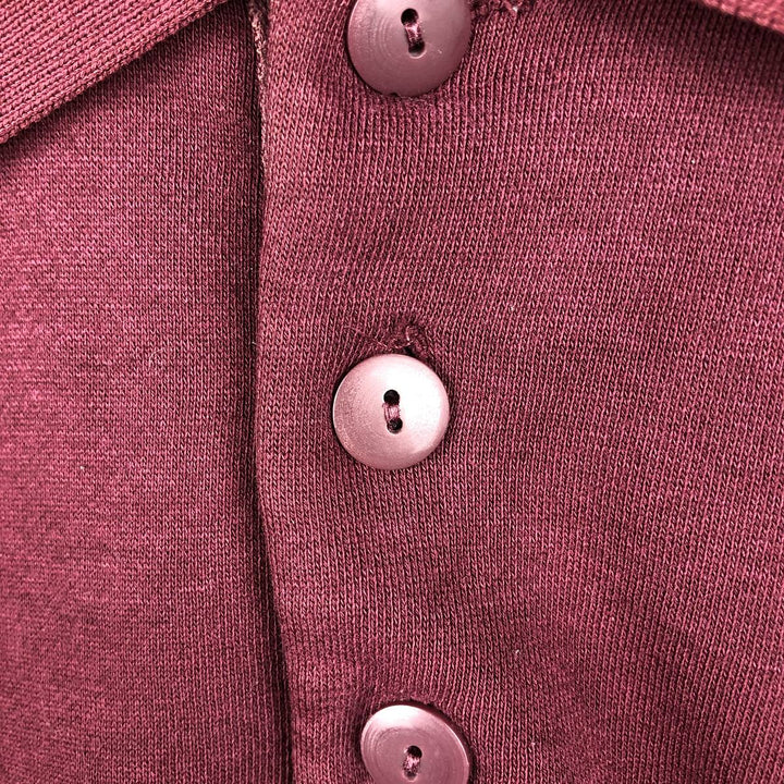 90'S CHEETAH Half-Button Sweatshirt, Men's Size L (Equivalent), Vintage polyester Red type red-purple Vintage Second Hand