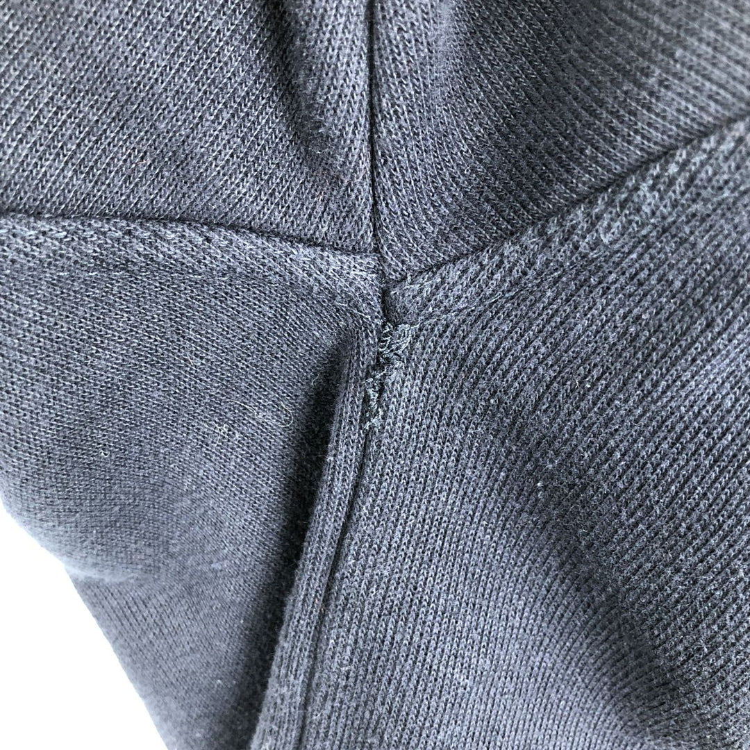 LEISUREWEAR Half-Button Sweatshirt (Men's Size XL) cotton navy blue type Vintage Second Hand