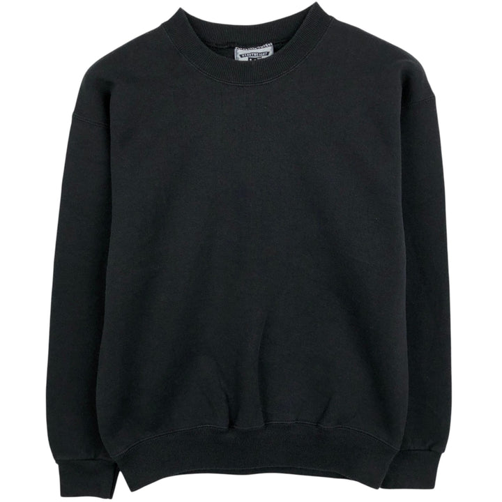 90'S Lee Heavyweight Plain Blank Sweatshirt, Made in USA, Men's Size M (Equivalent), Vintage cotton black type Vintage Second Hand
