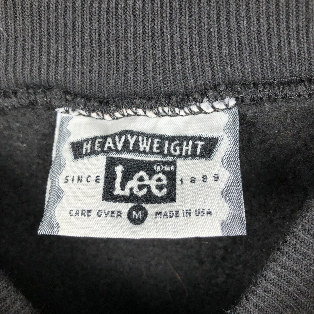 90'S Lee Heavyweight Plain Blank Sweatshirt, Made in USA, Men's Size M (Equivalent), Vintage cotton black type Vintage Second Hand