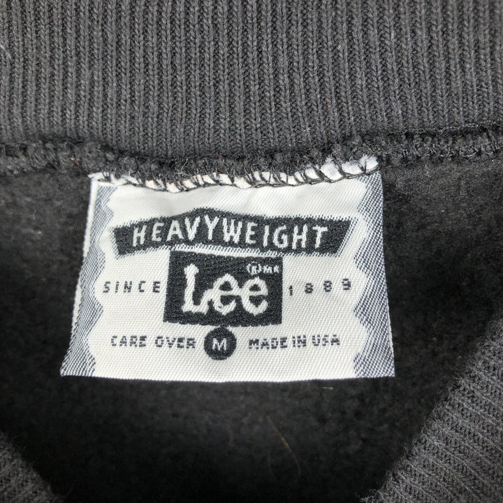90'S Lee Heavyweight Plain Blank Sweatshirt, Made in USA, Men's Size M (Equivalent), Vintage cotton black type Vintage Second Hand