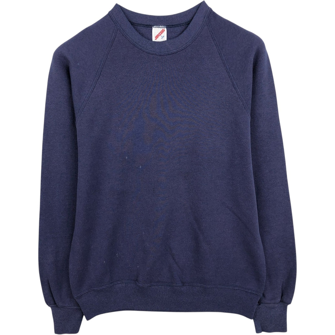 90'S Jerzees Plain Blank Sweatshirt Trainer Made in USA Men's Size L Vintage cotton blue type Vintage Second Hand