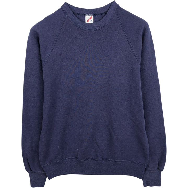 90'S Jerzees Plain Blank Sweatshirt Trainer Made in USA Men's Size L Vintage cotton blue type Vintage Second Hand