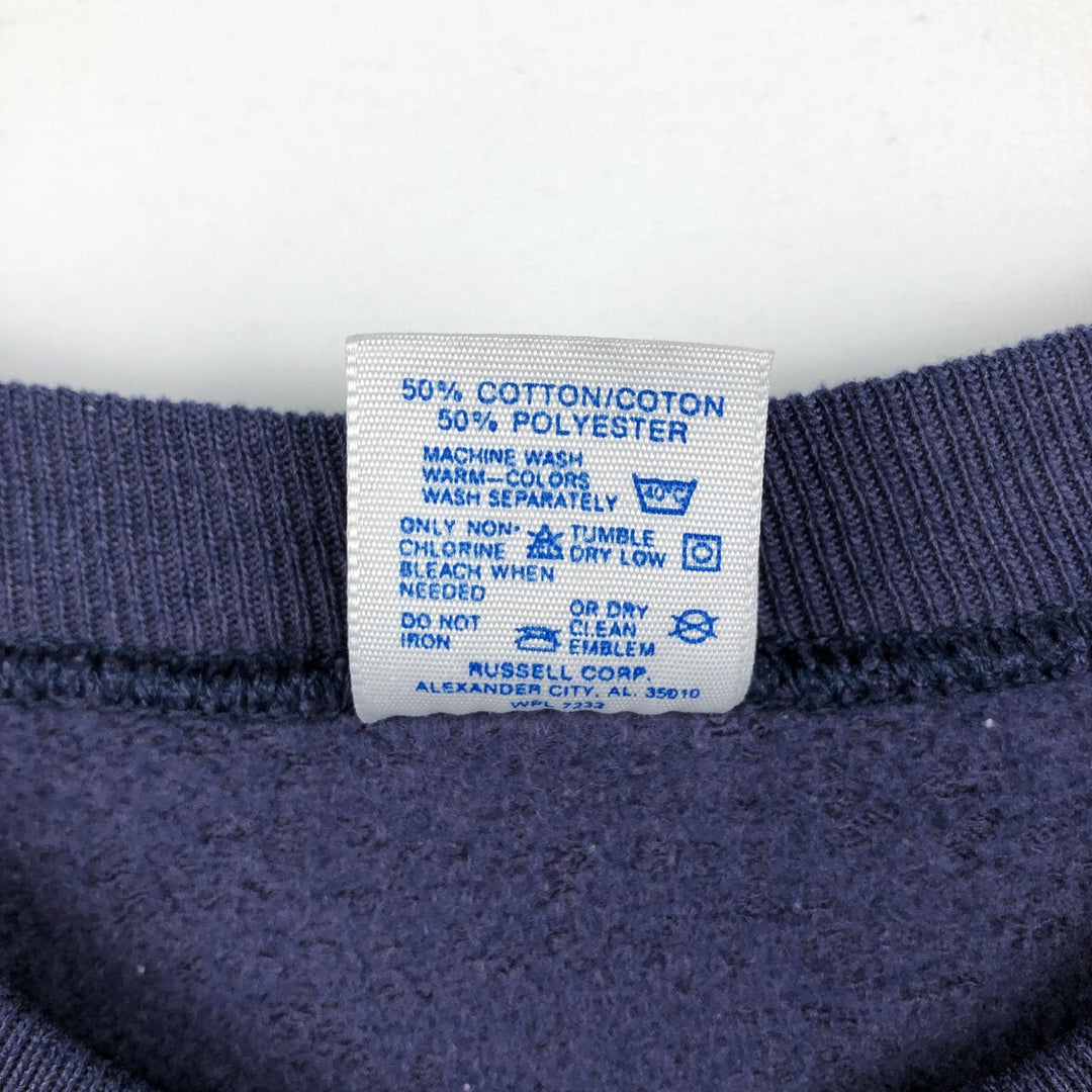 90'S Jerzees Plain Blank Sweatshirt Trainer Made in USA Men's Size L Vintage cotton blue type Vintage Second Hand