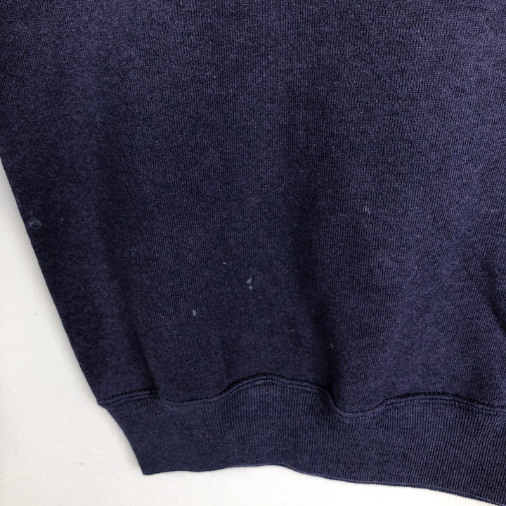 90'S Jerzees Plain Blank Sweatshirt Trainer Made in USA Men's Size L Vintage cotton blue type Vintage Second Hand